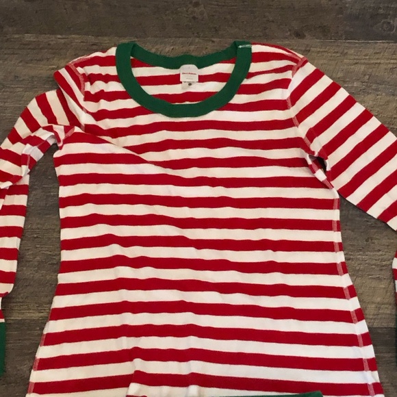 Hanna Andersson adult unisex striped long John pajama set  Top L bottoms M - Picture 3 of 8
